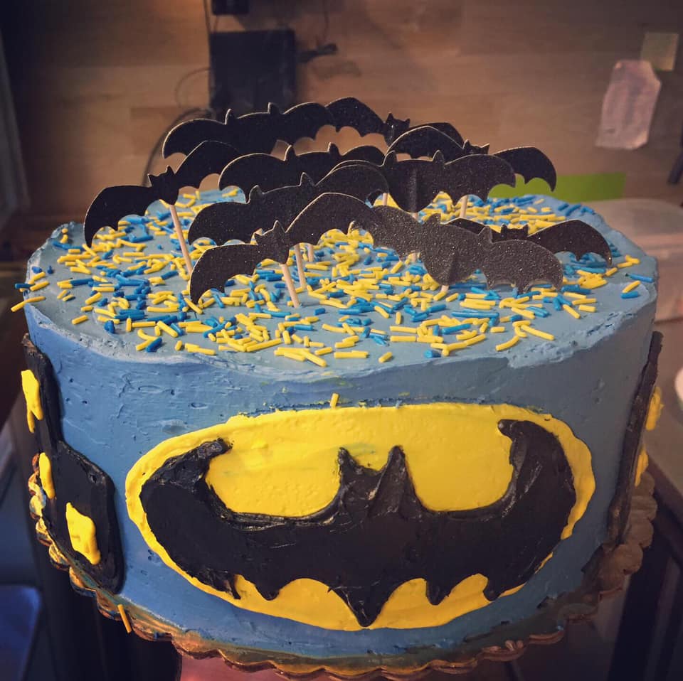 Custom superhero cake. Batman. 