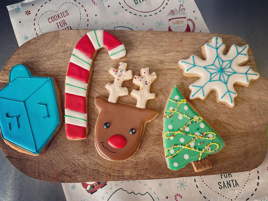 Winter Holiday Decorated Cookies