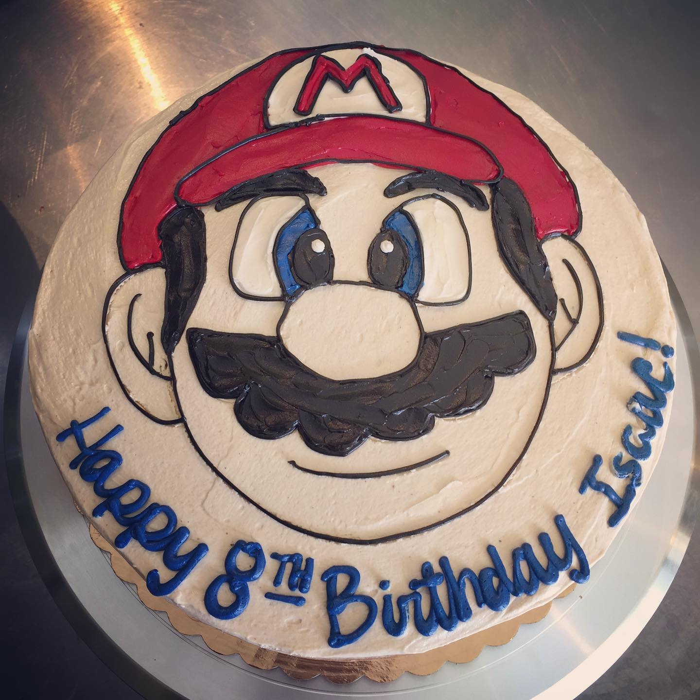 Super Mario cake for birthday. Yummy!